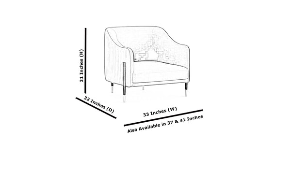 Scandy 1 Seater Fabric Sofa