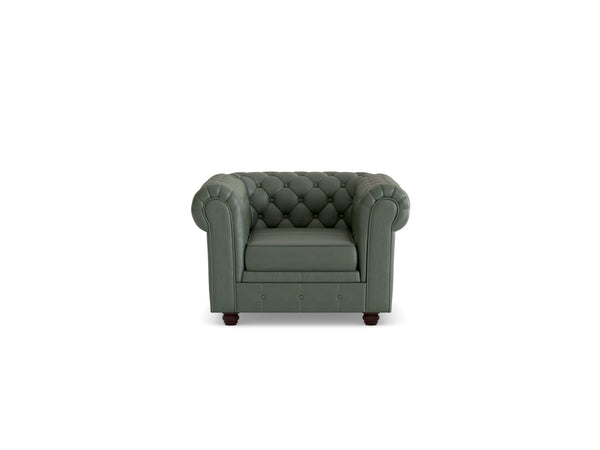 Chesterfield 1 Seater Leather Sofa