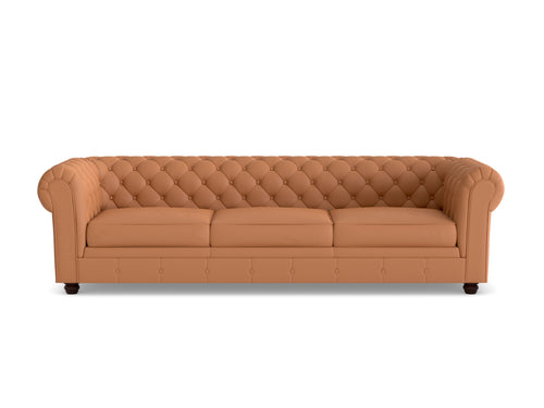 Chesterfield 4 Seater Leather Sofa