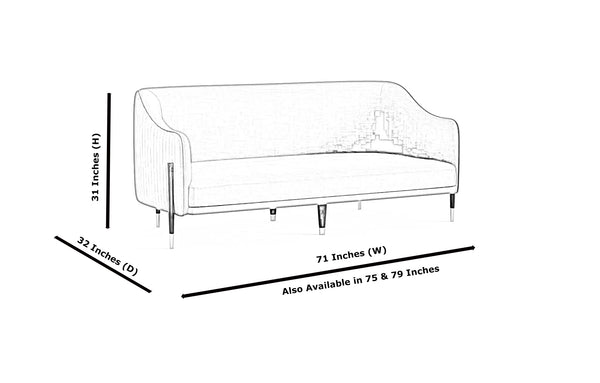 Scandy 2 Seater fabric Sofa