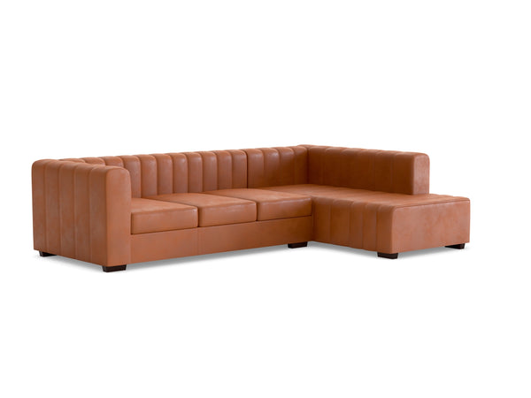 Verna Corner Leather LHF With Chaise