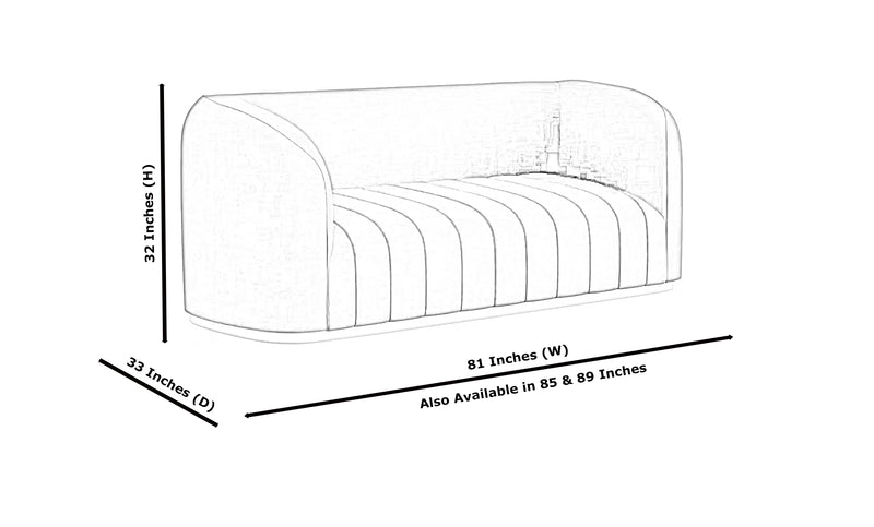 Gatsby 3 Seater Artificial Leather Sofa