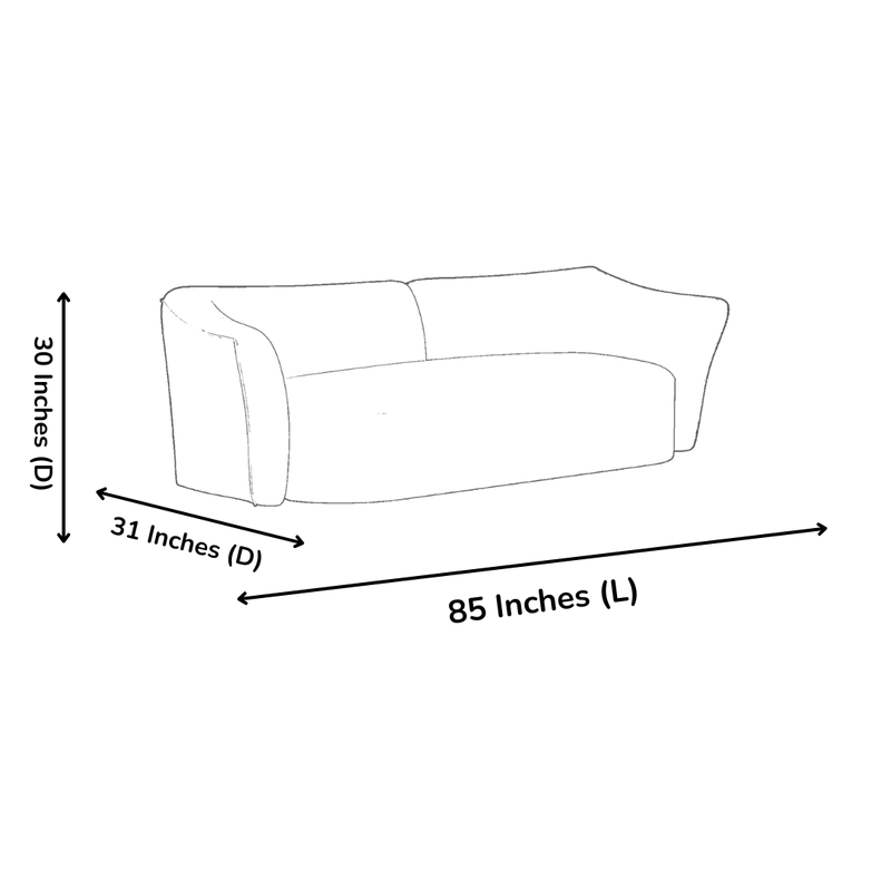 Amalfi 3 Seater Artificial Leather Sofa