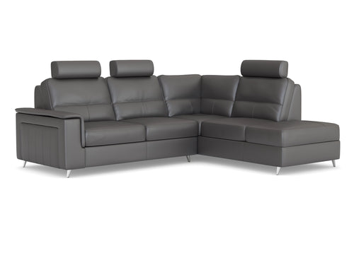 Hudson Corner Leather LHF With Chaise