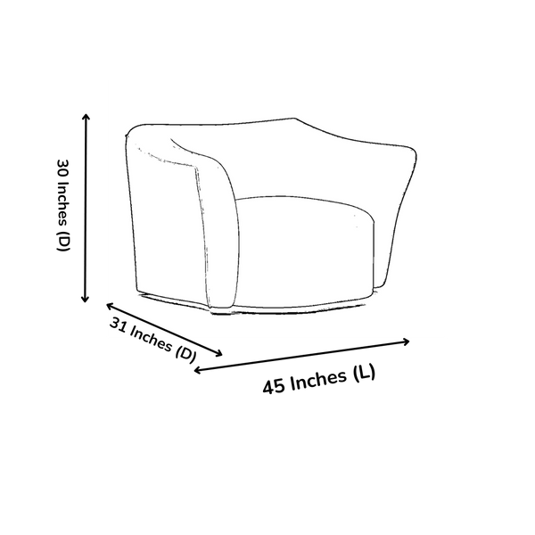 Amalfi 1 Seater Fabric Sofa