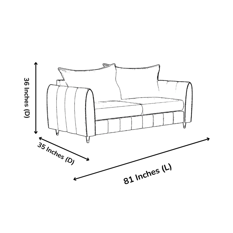 Grace 3 Seater Fabric Sofa