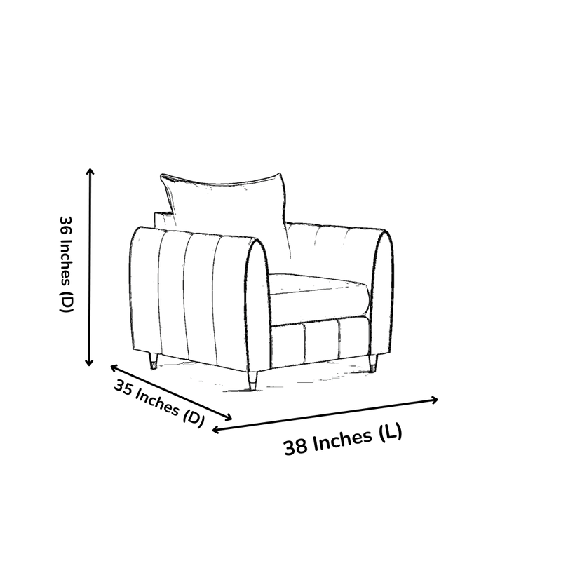 Grace 1 Seater Artificial Leather Sofa