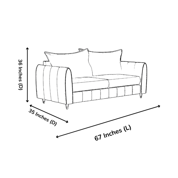 Grace 2 Seater fabric Sofa