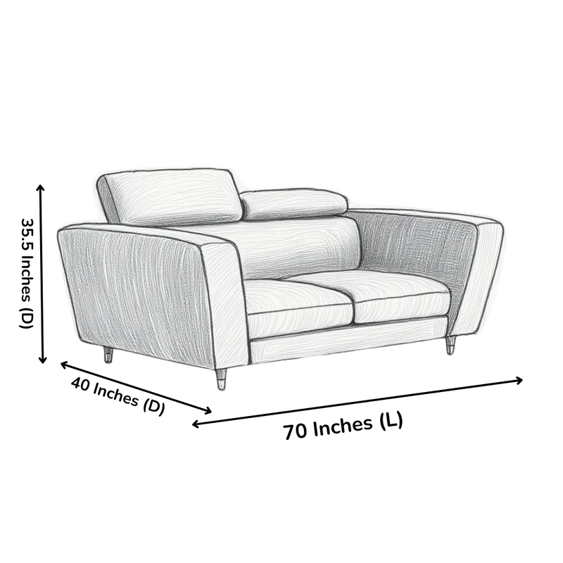 Sparta 2 Seater Artificial Leather Sofa