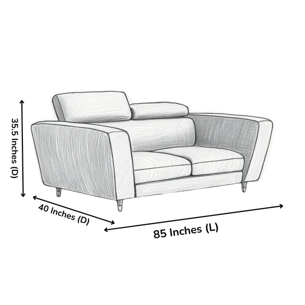 Sparta 3 Seater Fabric Sofa