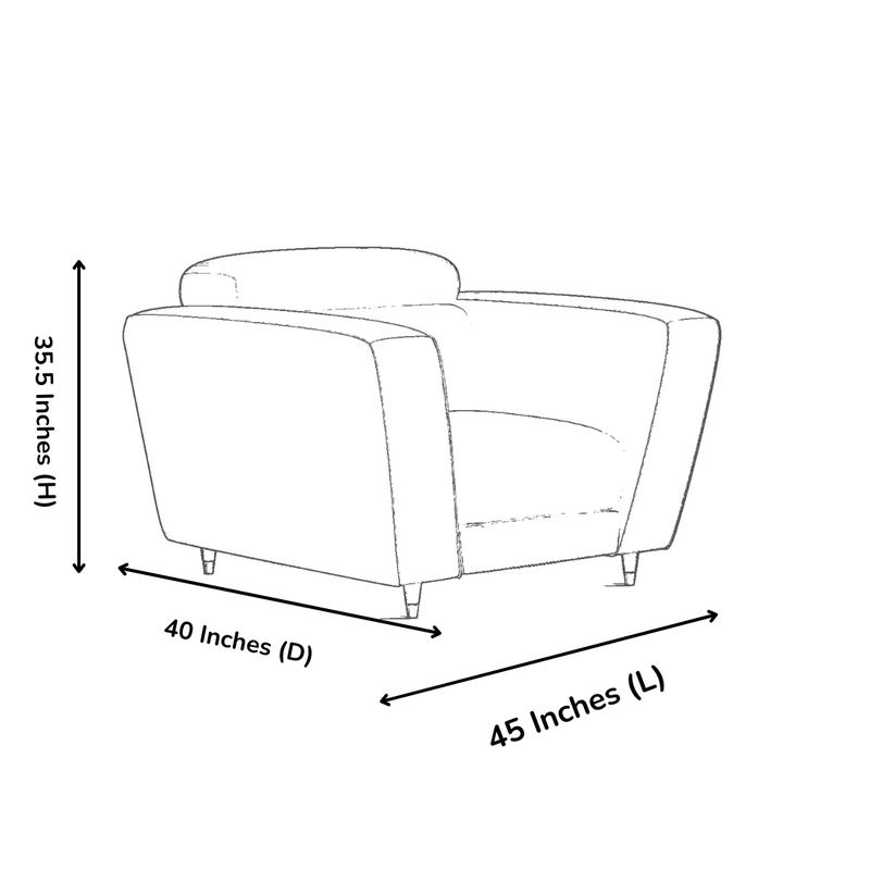 Sparta 1 Seater Artificial Leather Sofa