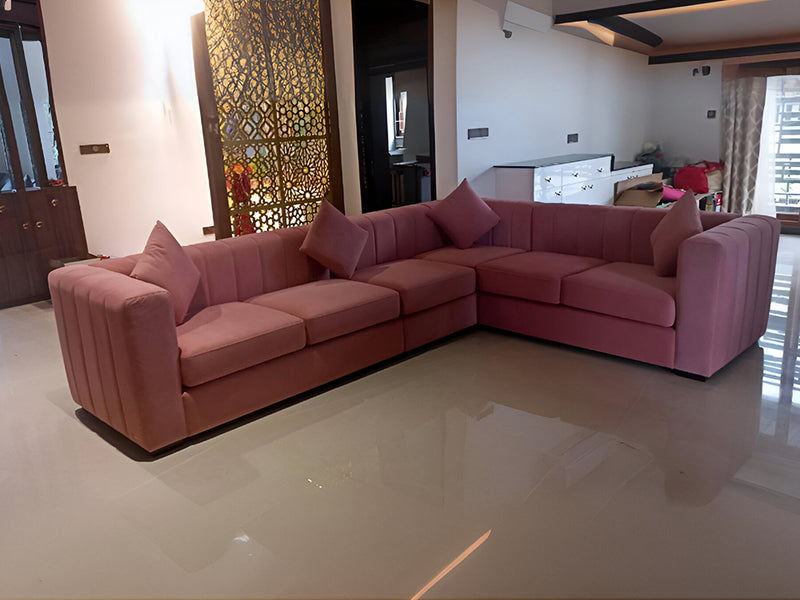 Verna Corner Artificial Leather LHF With Chaise
