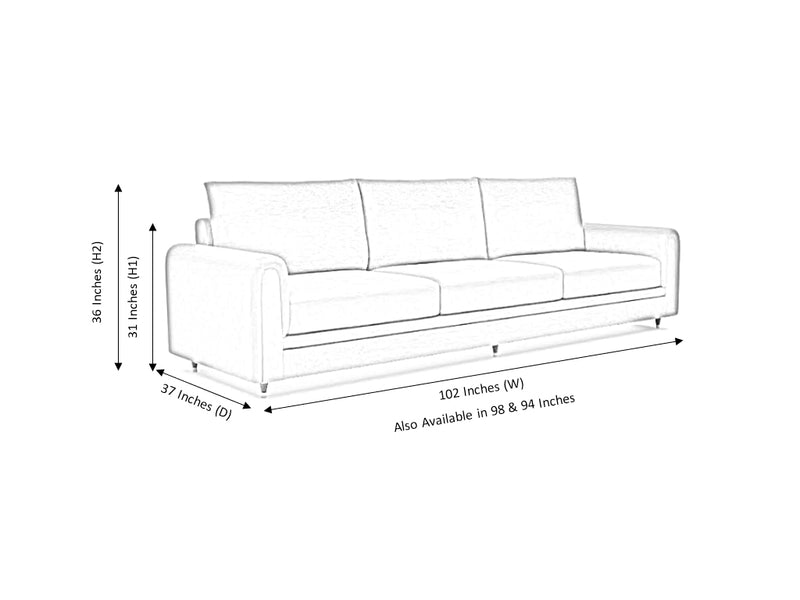 Amber 4 Seater Leather Sofa