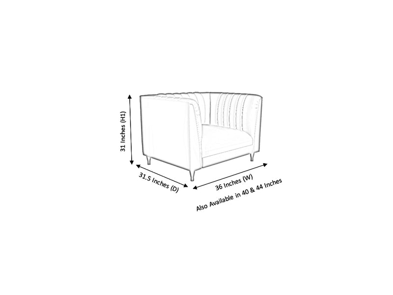 Baxley 1 Seater Artificial Leather Sofa