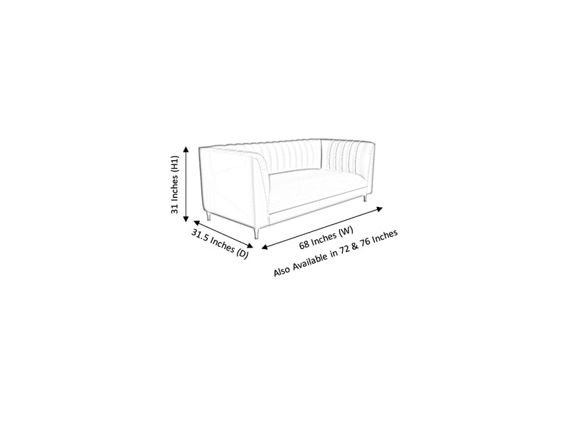 Baxley 2 Seater Fabric Sofa