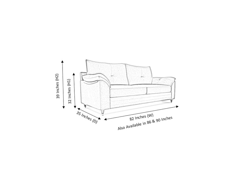 Brooklyn 3 Seater Leather Sofa