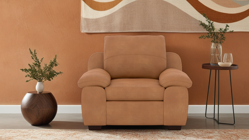 California 1 Seater Leather Sofa