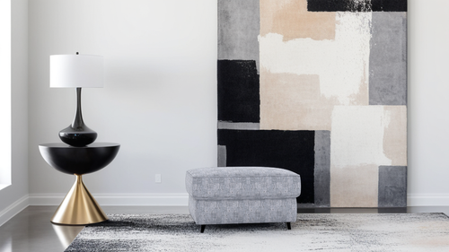 Churchill Fabric Ottoman