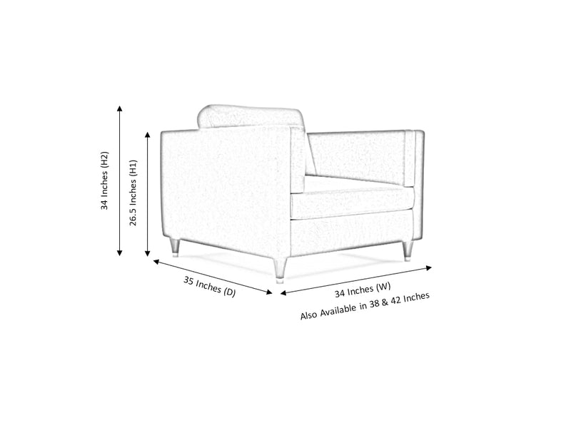 Cyrus 1 Seater Leather Sofa
