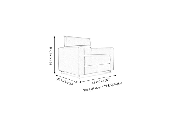 Hilton 1 Seater Leather Sofa