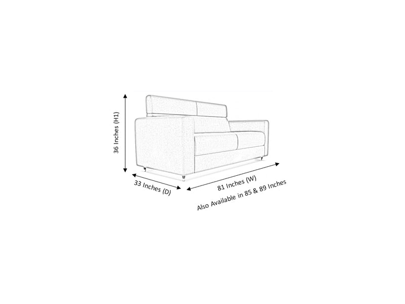 Hilton 3 Seater Leather Sofa
