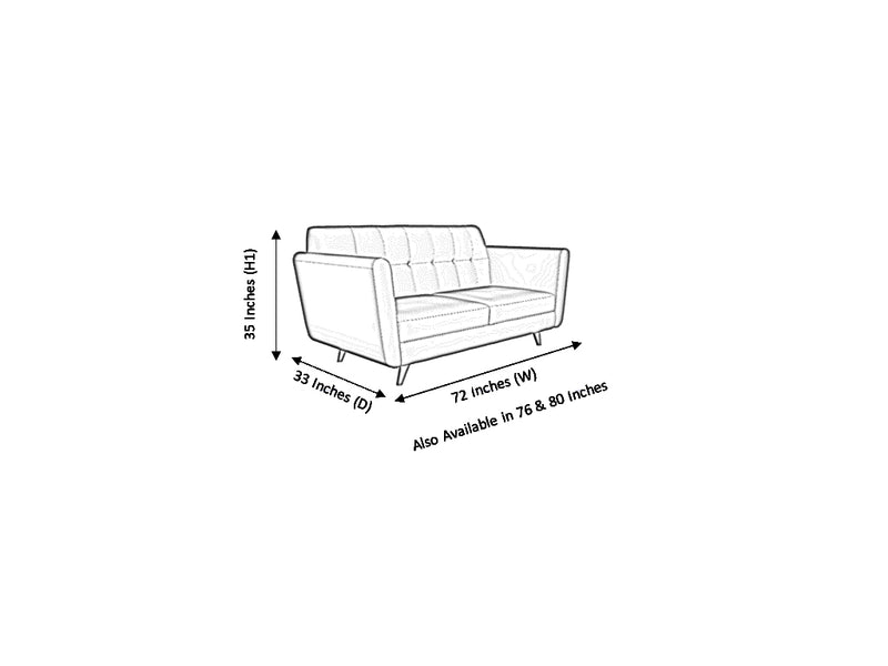 Meridian 2 Seater Artificial Leather Sofa