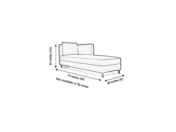 Milton Leather LHF Lounger