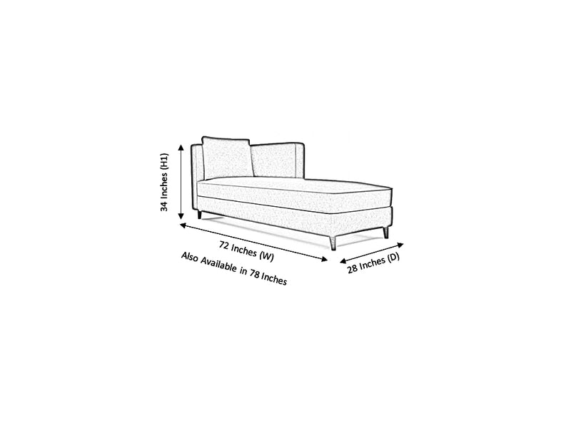 Milton Fabric LHF Lounger