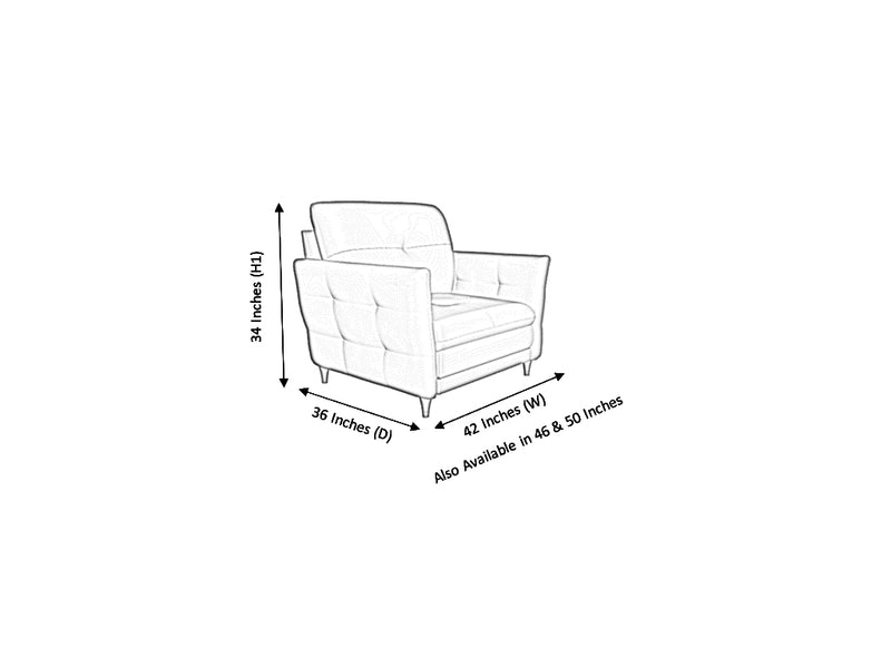 Modena 1 Seater Leather Sofa