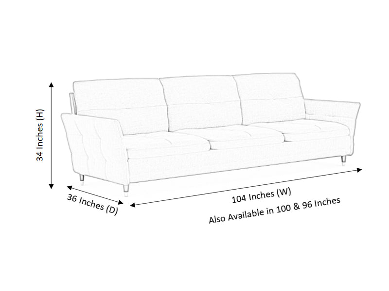 Modena 4 Seater Leather Sofa