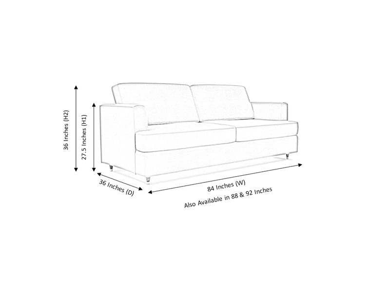 Monaco 3 Seater Fabric Sofa