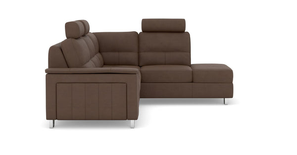 Hudson Corner Leather LHF With Chaise