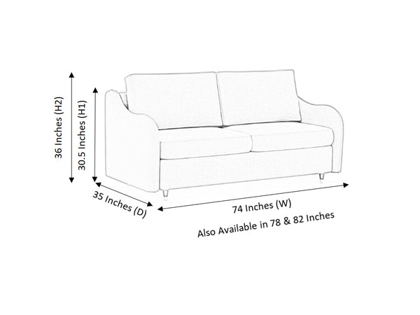 Spirit 3 Seater Fabric Sofa