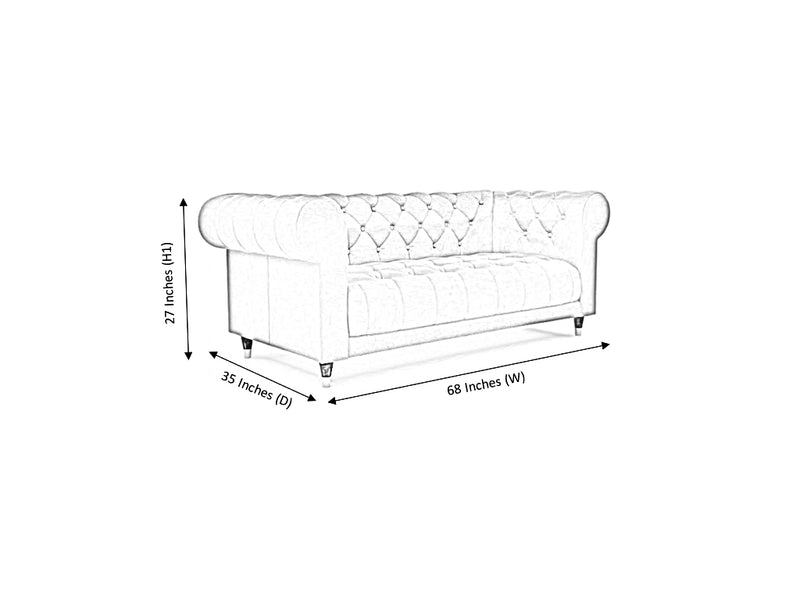 Warwick 2 Seater Leather Sofa