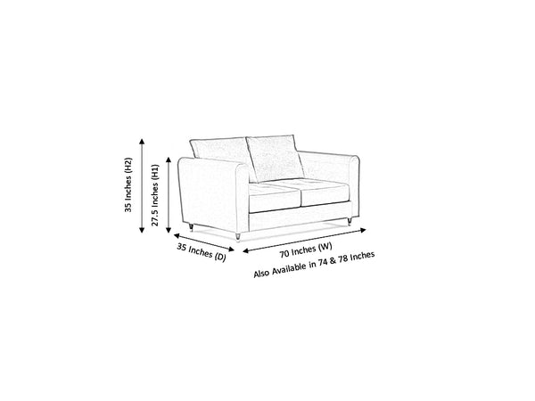 Zinc 2 Seater Leather Sofa